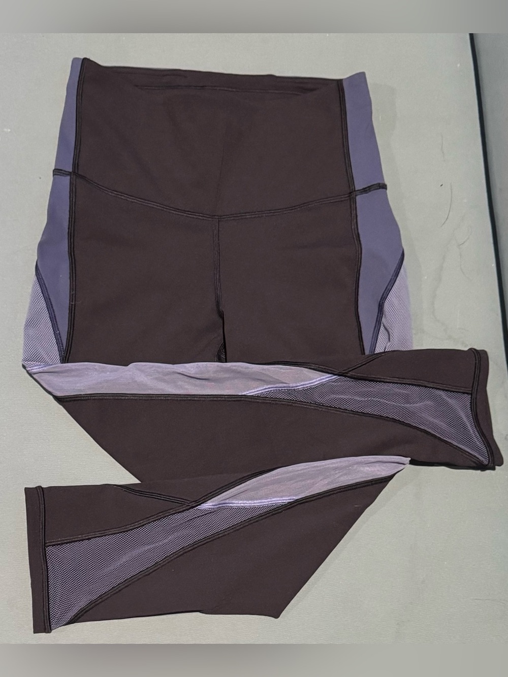 Lululemon Mix & Mesh Crop Leggings Navy Blue 21" Size 6 NWOT High Rise Running